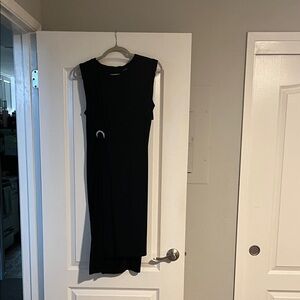 Nina Leonard Black Asymmetrical Dress